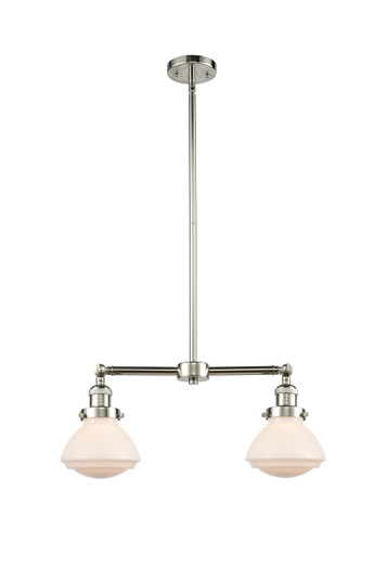 Franklin Restoration Two Light Island Pendant in Polished Nickel (405|209-PN-G321)