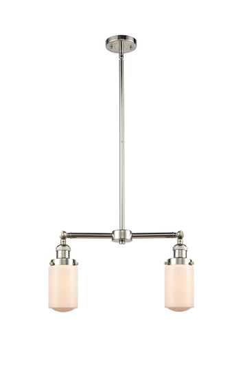 Franklin Restoration Two Light Island Pendant in Polished Nickel (405|209-PN-G311)