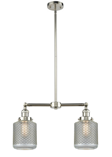 Franklin Restoration Two Light Island Pendant in Polished Nickel (405|209-PN-G262)