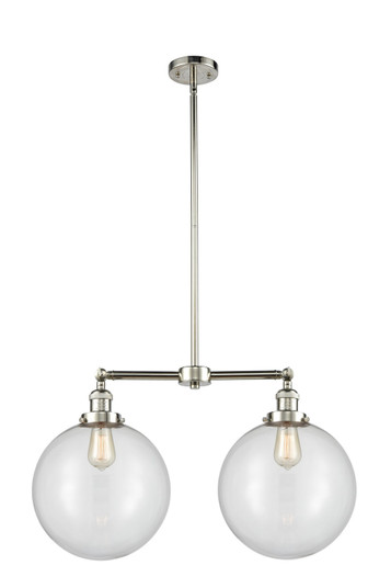 Franklin Restoration LED Island Pendant in Polished Nickel (405|209-PN-G202-12-LED)