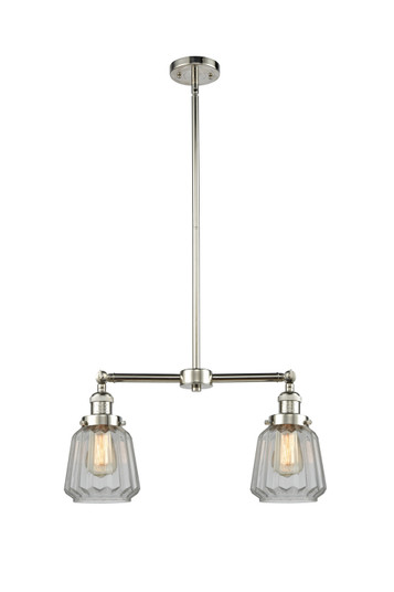 Franklin Restoration Two Light Island Pendant in Polished Nickel (405|209-PN-G142)