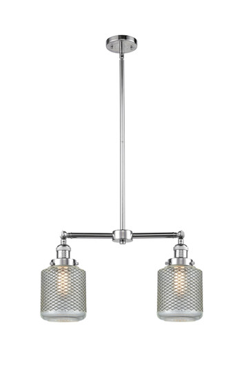 Franklin Restoration Two Light Island Pendant in Polished Chrome (405|209-PC-G262)