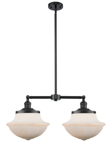 Franklin Restoration Two Light Island Pendant in Oil Rubbed Bronze (405|209-OB-G541)