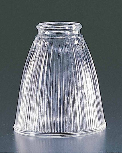 Glass Shade Glass Shade in Clear Ribbed (223|GS-05)