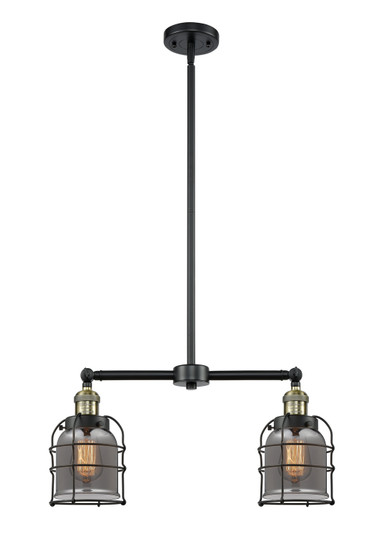 Franklin Restoration Two Light Island Pendant in Black Antique Brass (405|209-BAB-G53-CE)