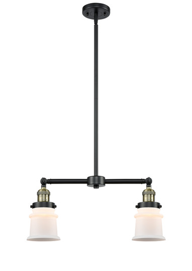 Franklin Restoration Two Light Island Pendant in Black Antique Brass (405|209-BAB-G181S)