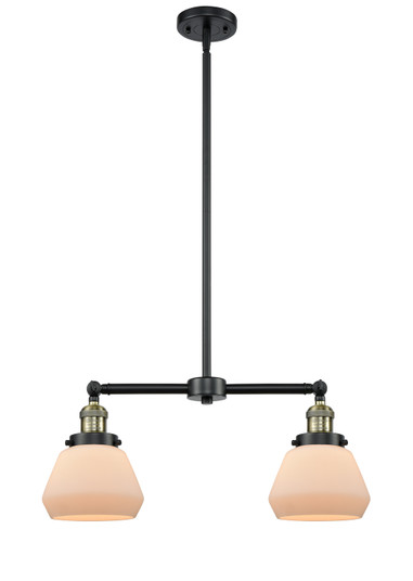 Franklin Restoration Two Light Island Pendant in Black Antique Brass (405|209-BAB-G171)