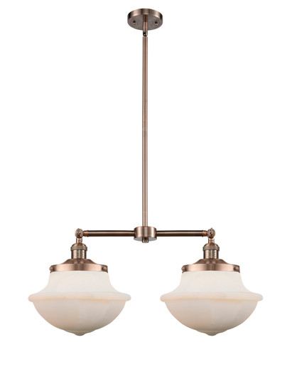 Franklin Restoration Two Light Island Pendant in Antique Copper (405|209-AC-G541)