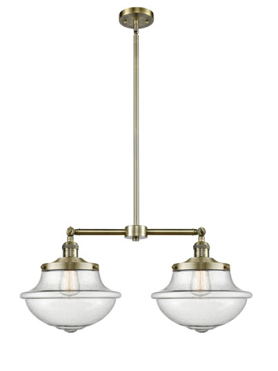 Franklin Restoration LED Island Pendant in Antique Brass (405|209-AB-G544-LED)