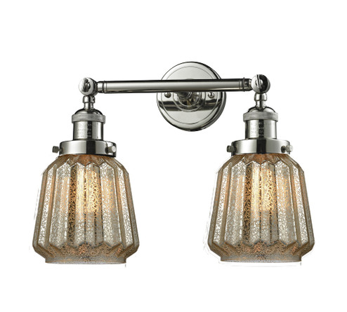 Franklin Restoration Two Light Bath Vanity in Polished Nickel (405|208-PN-G146)