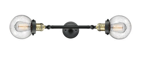 Franklin Restoration LED Bath Vanity in Black Antique Brass (405|208L-BAB-G202-6-LED)