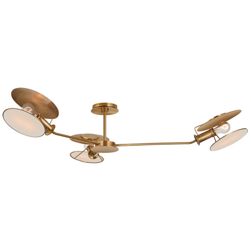 Osiris Three Light Semi-Flush Mount in Hand-Rubbed Antique Brass (268|TOB 4291HAB-L)
