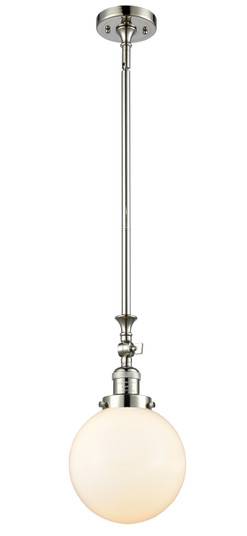 Franklin Restoration One Light Mini Pendant in Polished Nickel (405|206-PN-G201-8)