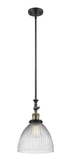 Franklin Restoration One Light Mini Pendant in Black Antique Brass (405|206-BAB-G222)