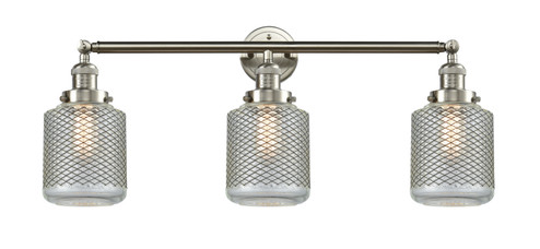 Franklin Restoration Three Light Bath Vanity in Brushed Satin Nickel (405|205-SN-G262)