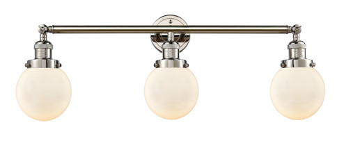 Franklin Restoration Three Light Bath Vanity in Polished Nickel (405|205-PN-G201-6)