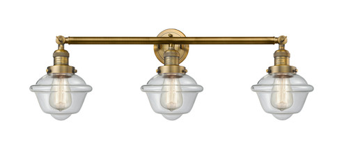 Franklin Restoration Three Light Bath Vanity in Brushed Brass (405|205-BB-G532)