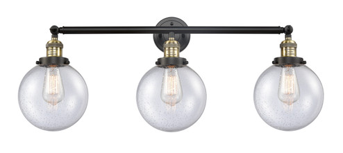 Franklin Restoration Three Light Bath Vanity in Black Antique Brass (405|205-BAB-G204-8)