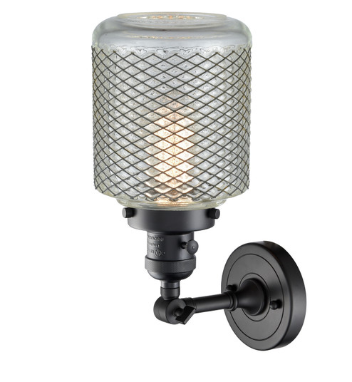 Franklin Restoration One Light Wall Sconce in Matte Black (405|203SW-BK-G262)
