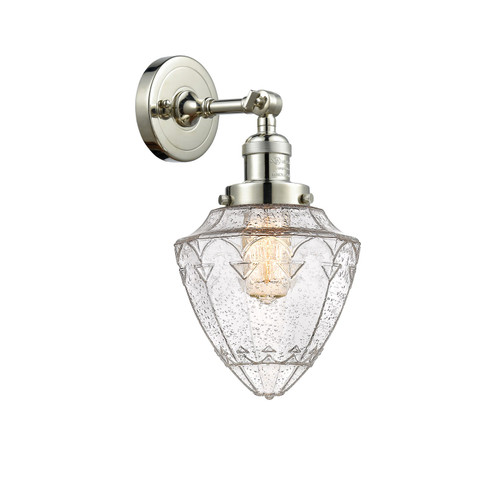 Franklin Restoration One Light Wall Sconce in Polished Nickel (405|203-PN-G664-7)