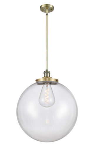 Franklin Restoration One Light Pendant in Antique Brass (405|201S-AB-G202-18)