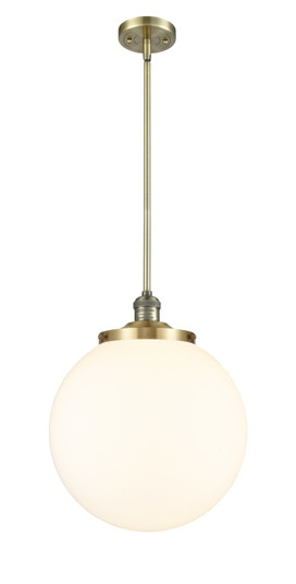 Franklin Restoration LED Pendant in Antique Brass (405|201S-AB-G201-14-LED)