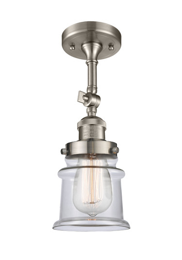Franklin Restoration One Light Semi-Flush Mount in Brushed Satin Nickel (405|201F-SN-G182S)