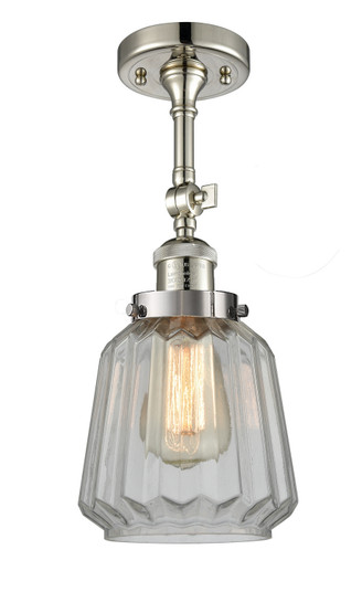 Franklin Restoration LED Semi-Flush Mount in Polished Nickel (405|201F-PN-G142-LED)