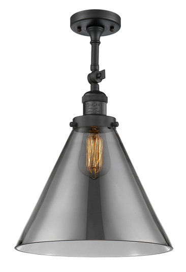 Franklin Restoration One Light Semi-Flush Mount in Matte Black (405|201F-BK-G43-L)