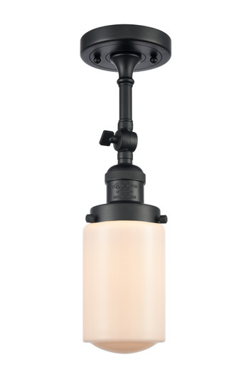 Franklin Restoration One Light Semi-Flush Mount in Matte Black (405|201F-BK-G311)