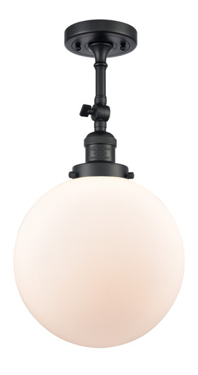 Franklin Restoration One Light Semi-Flush Mount in Matte Black (405|201F-BK-G201-10)