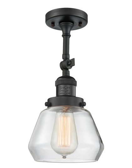 Franklin Restoration One Light Semi-Flush Mount in Matte Black (405|201F-BK-G172)