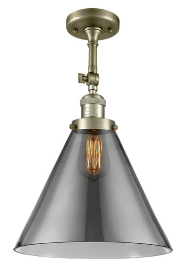 Franklin Restoration One Light Semi-Flush Mount in Antique Brass (405|201F-AB-G43-L)