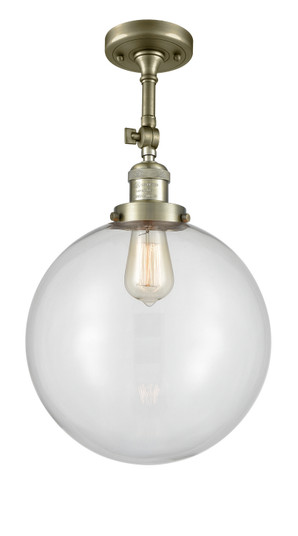 Franklin Restoration LED Semi-Flush Mount in Antique Brass (405|201F-AB-G202-12-LED)