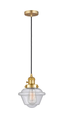 Franklin Restoration One Light Mini Pendant in Satin Gold (405|201CSW-SG-G534)