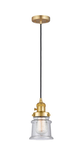 Franklin Restoration One Light Mini Pendant in Satin Gold (405|201CSW-SG-G184S)