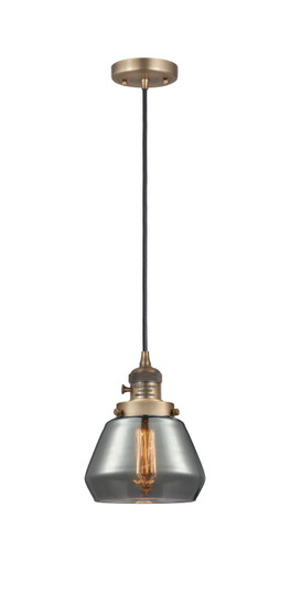 Franklin Restoration One Light Mini Pendant in Brushed Brass (405|201CSW-BB-G173)