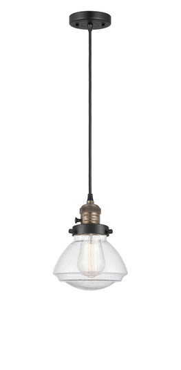 Franklin Restoration LED Mini Pendant in Black Antique Brass (405|201CSW-BAB-G324-LED)