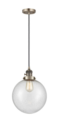 Franklin Restoration One Light Mini Pendant in Antique Brass (405|201CSW-AB-G204-10)
