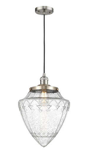 Franklin Restoration One Light Mini Pendant in Brushed Satin Nickel (405|201C-SN-G664-12)