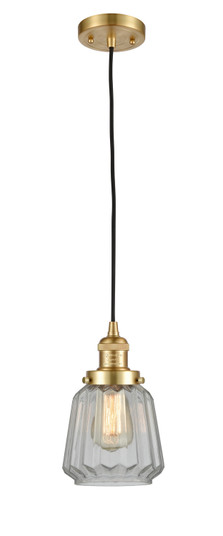 Franklin Restoration One Light Mini Pendant in Satin Gold (405|201C-SG-G142)