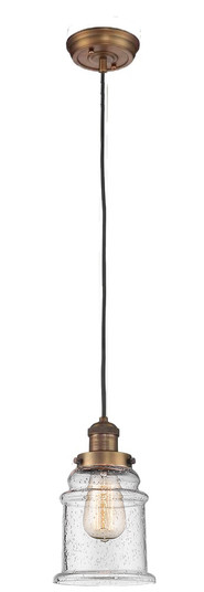 Franklin Restoration One Light Mini Pendant in Brushed Brass (405|201C-BB-G184)