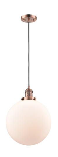 Franklin Restoration LED Mini Pendant in Antique Copper (405|201C-AC-G201-12-LED)
