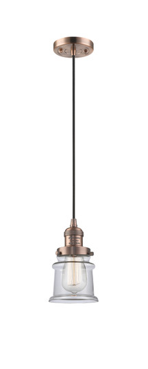 Franklin Restoration One Light Mini Pendant in Antique Copper (405|201C-AC-G182S)