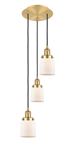 Franklin Restoration Three Light Pendant in Satin Gold (405|113F-3P-SG-G51)