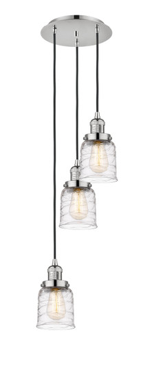 Franklin Restoration Three Light Pendant in Polished Nickel (405|113F-3P-PN-G513)