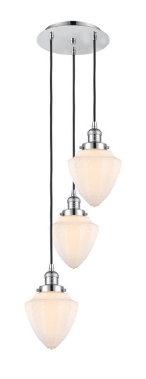 Franklin Restoration Three Light Pendant in Polished Chrome (405|113F-3P-PC-G661-7)