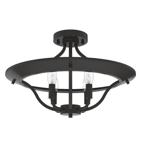 Perch Point Four Light Semi Flush Mount in Noble Bronze (47|19422)