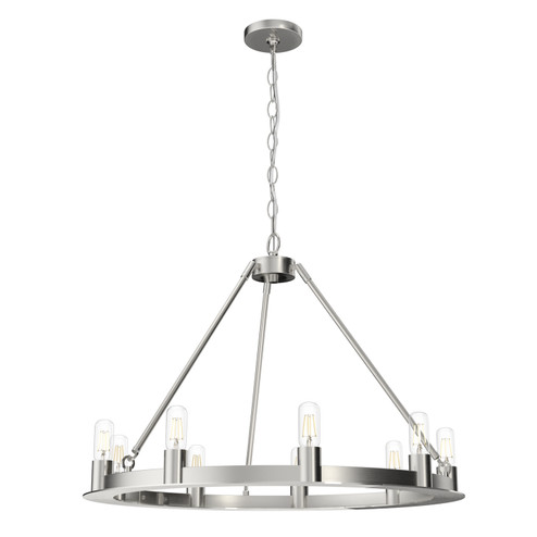 Saddlewood Nine Light Chandelier in Brushed Nickel (47|19031)