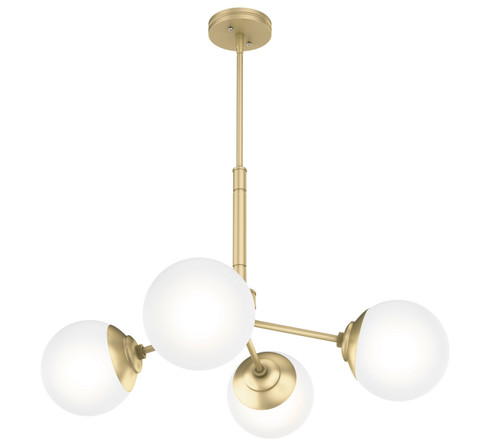 Hepburn Four Light Chandelier in Modern Brass (47|19016)